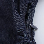 Elegant Zippered Denim Dress